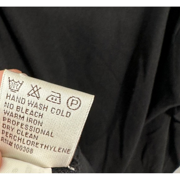 Peter Millar V-Neck Sweater Mens Large Black Long Sleeve Cotton Cashmere Blend - Picture 11 of 12